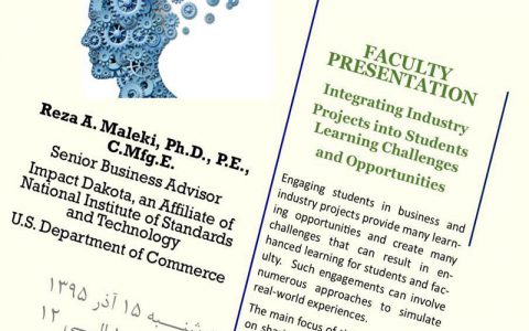 ادغام پروژه های صنعت در چالش ها و فرصت های یادگیری دانش آموزان- دکتر رضا عربیان مالکی