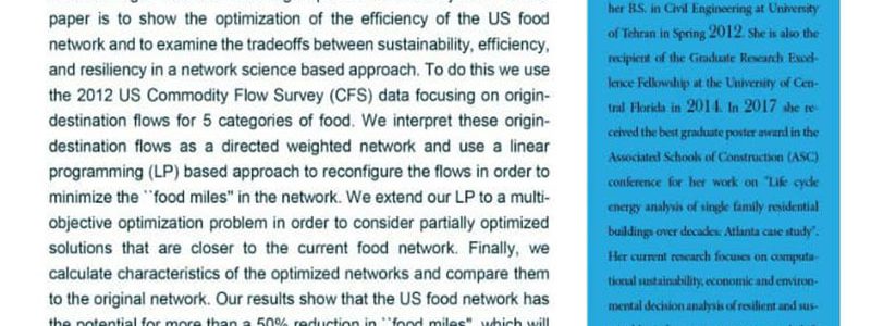 بهینه سازی شبکه جریان مواد غذایی در آمریکا- آرزو شیرازی